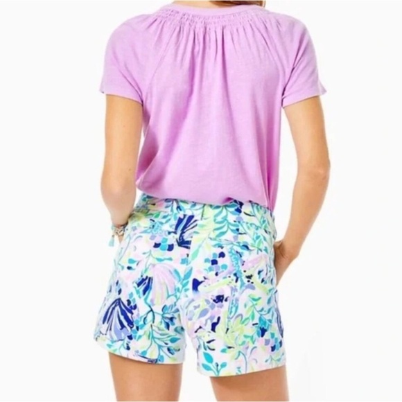NWT Lilly Pulitzer Callahan Stretch Short Resort White Shell Beach Size 8 - Picture 2 of 7